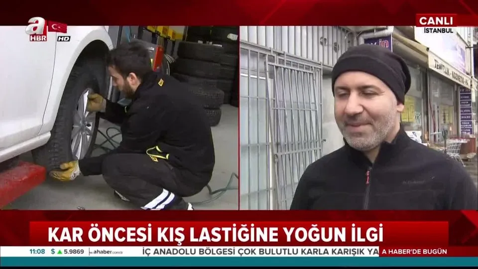 İstanbul’da kar yağışı öncesi kış lastiklerine ilgi arttı