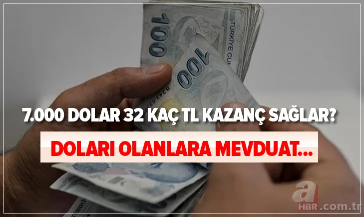 Doları olanlara vadeli mevduat getirisi! 7.000 Dolar 32 kaç TL kazanç sağlar? 1