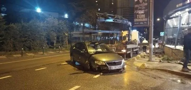 Maltepe’de feci kaza! Kontrolden çıkan otomobil restorana daldı