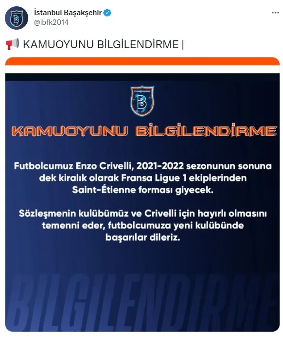 basaksehirden-son-dakika-aciklamasi-enzo-crivelli-ile-anlasma-sagladik-1643641146041.jpg Başakşehir'den son dakika açıklaması: Enzo Crivelli'yi kiraladık - 1