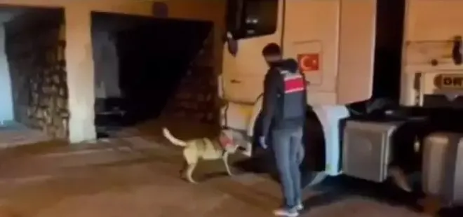 Biber yüklü TIR'da uyuşturucu ele geçirildi