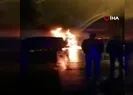 Araca sıkışan şoför yanarak can verdi