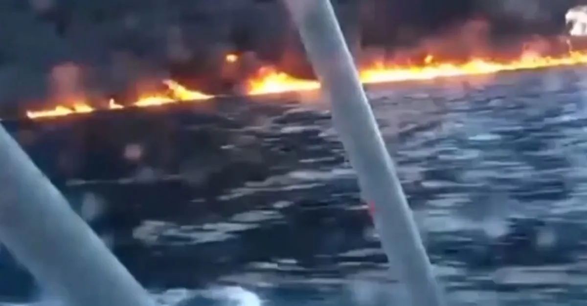 Ukrayna gemiye saldırı anını paylaştı