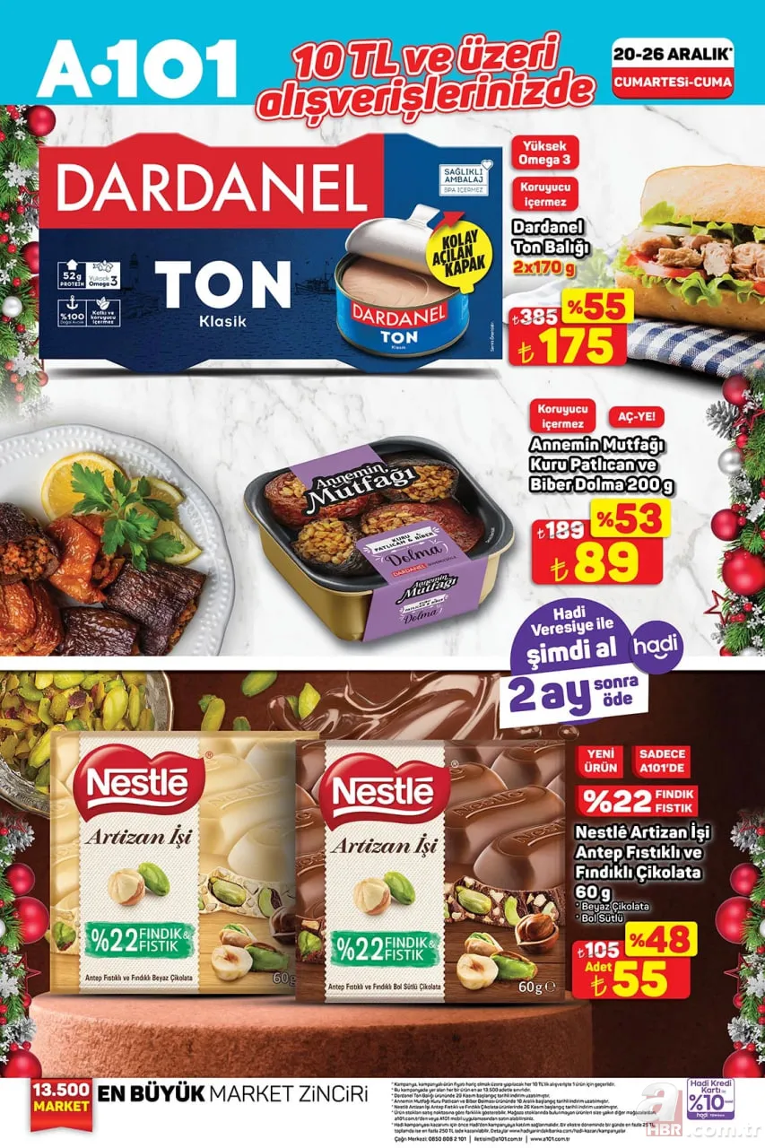 20-26 Aralık Haftanın Yıldızları A101 aktüel katalog: Taze gıda ve kasap ürünlerinde indirim! 6