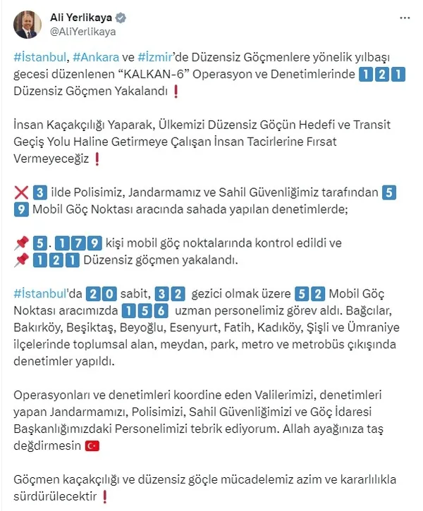 icisleri-bakani-ali-yerlikayadan-aciklama-3-ilde-kalkan-6-operasyonu-duzenlendi-1704088208019.jpg İçişleri Bakanı Ali Yerlikaya'dan açıklama! 3 ilde “KALKAN-6” operasyonu düzenlendi - 2