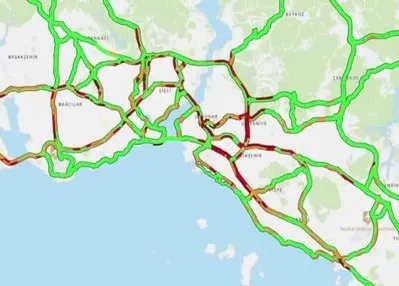 İstanbul’da trafik yoğunluğu yüzde 63 seviyesinde