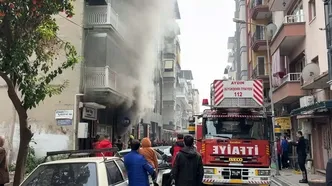 Şarjdaki batarya patladı, iş yeri bir anda alev aldı