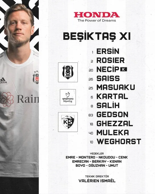 Beşiktaş - Kayserispor: 1 - 0 MAÇ SONUCU ÖZET