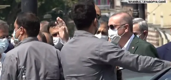 Son dakika: Başkan Erdoğan'dan Ayasofya Camii'nde inceleme - 2