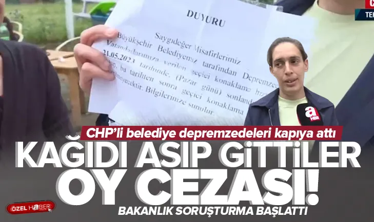 Depremzedelere ’oy’ cezası! Kapı dışarı ettiler