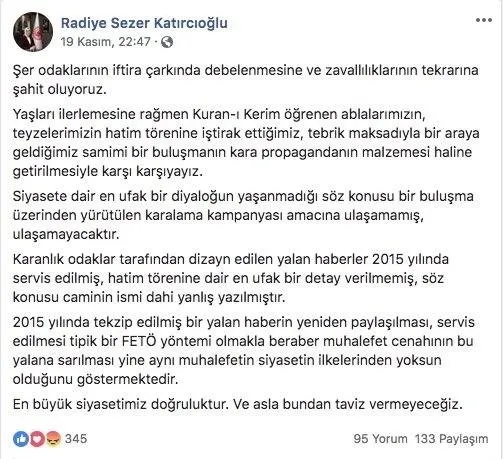 İYİ Partili Lütfü Türkkan camide kadınların bir araya gelmesinden rahatsız! 2015 yılındaki yalan haberi paylaştı - 2