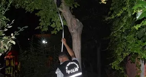 Malatya’da intihar eden genci polis kurtardı!