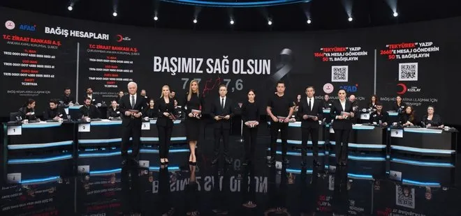 Tüm radyo ve televizyonlar Türkiye için tek yürek oldu! Tarihi yayında rekor miktarda bağış toplandı: 115 milyar 146 milyon 528 bin TL