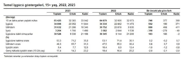 TÜİK duyurdu! 2023 işsizlik rakamları açıklandı | Son 10 yılın en düşük seviyesini gördü