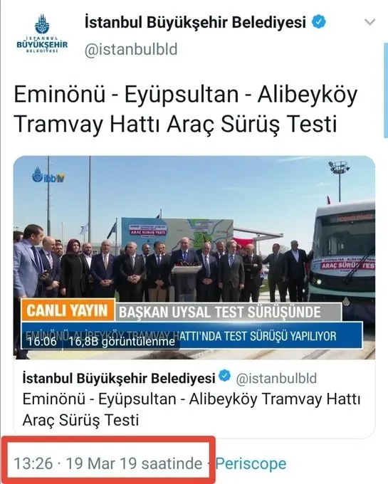 CHP’li Ekrem İmamoğlu yine yapılmışı taklit etti! 20 ay önce gerçekleşen test sürüşünü tekrarladı
