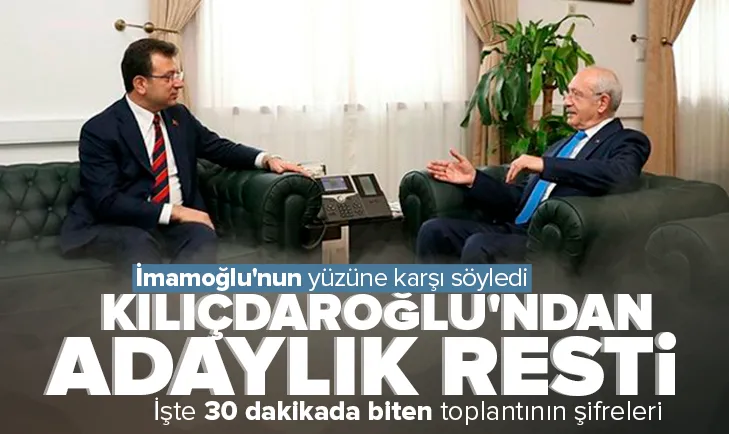 Kılıçdaroğlu İmamoğluna böyle rest çekti!