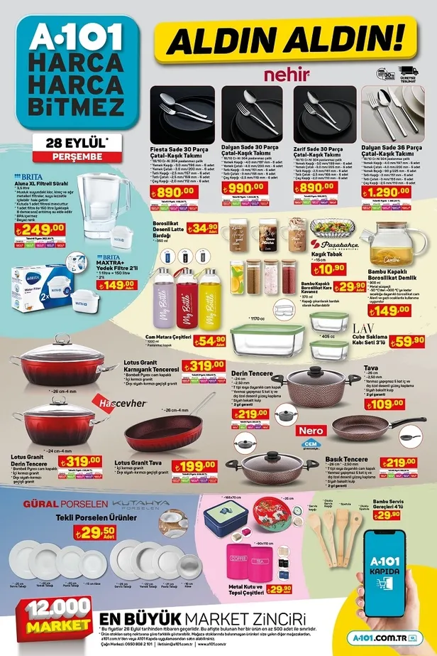 A101 uygun fiyatlı ürünlerini bir katalogda topladı! 192,50 TL’den 1kg tereyağı, 90,50 TL’den 750gr beyaz peynir, 25 TL’den 1,5L ayran, 61 TL’den 5kg un satışa sunuyor - 20