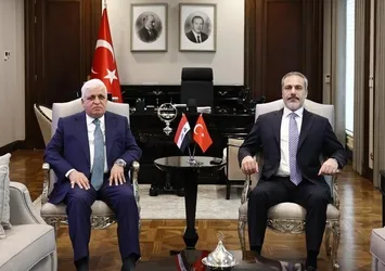 Bakan Hakan Fidan Haşdi Şabi Komisyonu Başkanı Falih el-Feyyad ile görüştü