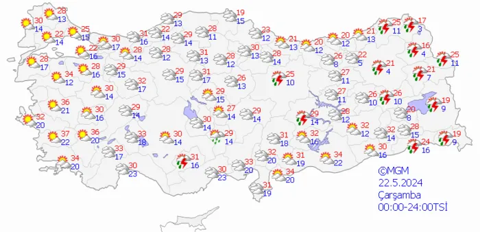 1715961333408.png Meteoroloji'den hafta sonu tahminleri: Sıcaklıklar artacak | İşte 5 günlük hava durumu raporu - 18