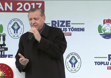 Cumhurbaşkanı Erdoğan baba ocağı Rize'de