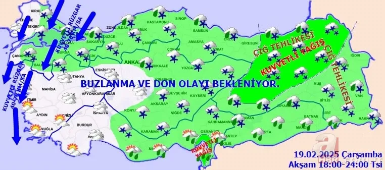 Altay Kar Fırtınası geldi: İstanbul için yeni uyarı! Saat verildi! 19-20 Şubat MGM hava durumu raporu 23