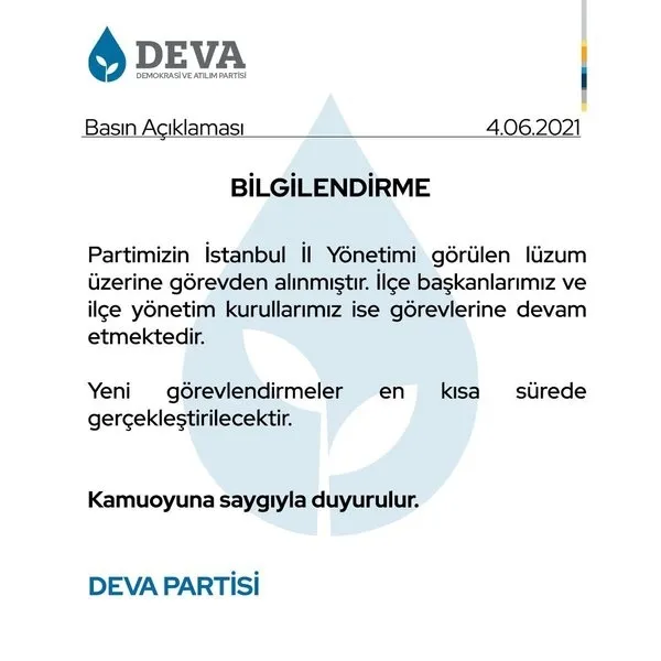 Son dakika: Ali Babacan’ın SMS demokrasisi! DEVA Partisi İstanbul İl Başkanı Gürol Ayan ile il yönetimi mesaj ile görevden alınmış - 4