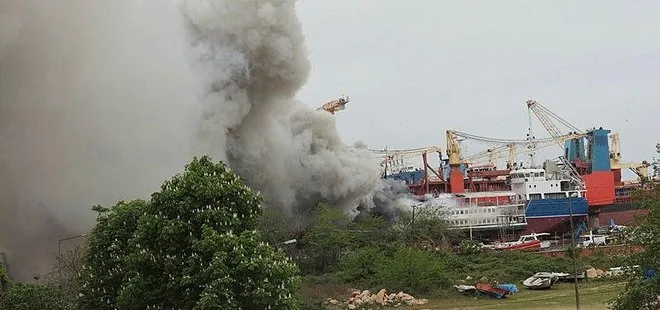 Ünye Limanı’nda yangın paniği! 3 saat boyunca yandı