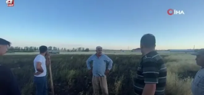 Adilcevaz'da tarlada çıkan yangın korkuttu
