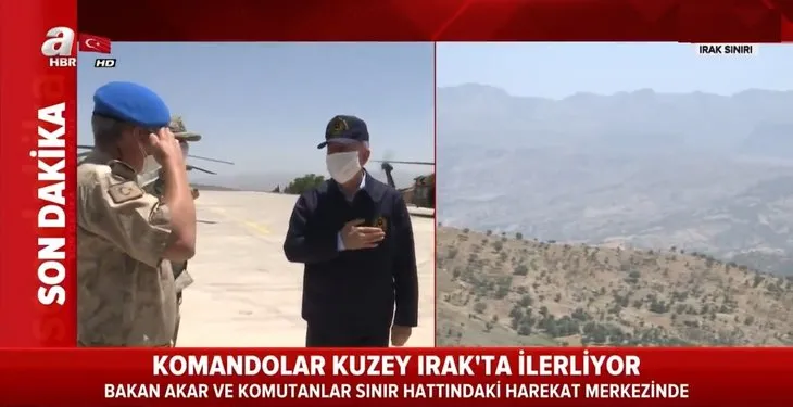 Milli Savunma Bakanı Hulusi Akar ve TSK’nın komuta kademesi sınır hattında