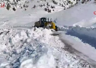 Siirt’te çığ düşen yol temizlendi