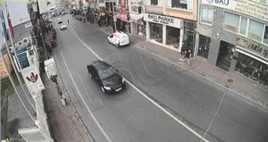 Vicdansız sürücü kamerada!