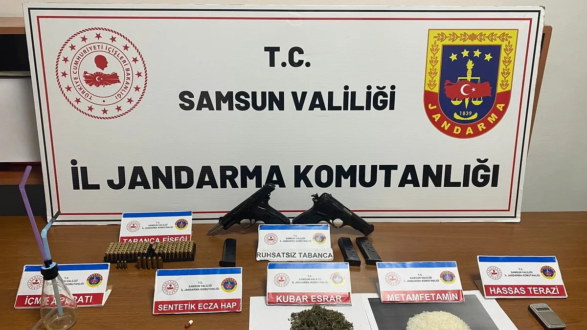 Samsun'da jandarmadan uyuşturucu operasyonu