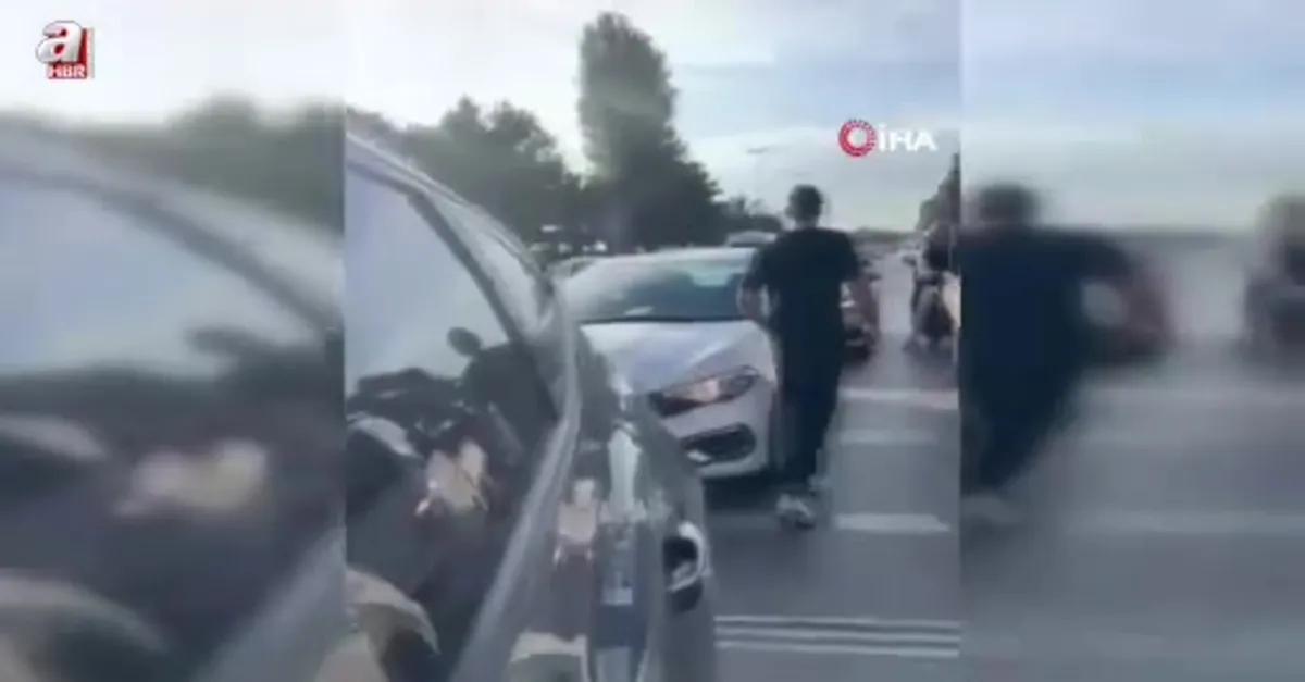 Maltepe’de trafikte dehşet kamerada