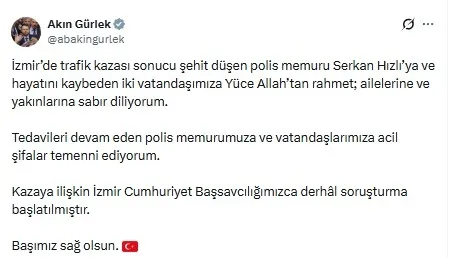 Adalet Bakanı Akın Gürlek X hesabı