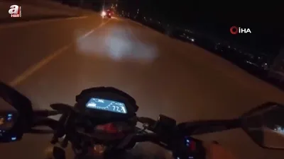 Motosikletli çiftin kaza anı kamerada