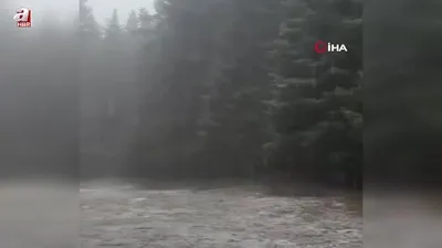 Bolu’nun yükseklerinde kar yağışı