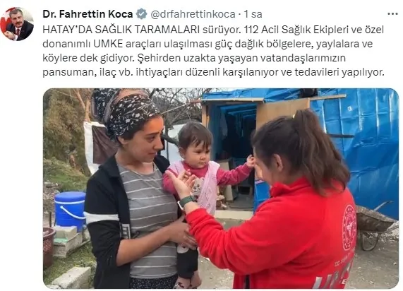 Sağlık Bakanı Fahrettin Koca: Sağlık ekipleri ulaşılması güç yerlere gidip vatandaşları tedavi ediyor - 2