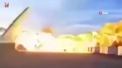 Kargo uçağı böyle düştü