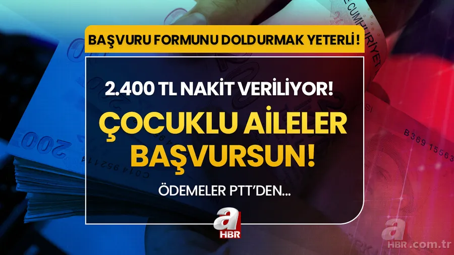0-2 yaş çocuğu olan aileler başvursun! Ödemeler PTT'den verilecek! Başvuru formunu doldurana 2.400 TL nakdi yardım! İşte, şartları... 1