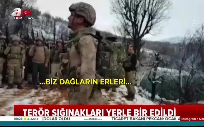 Terör sığınakları yerle bir edildi