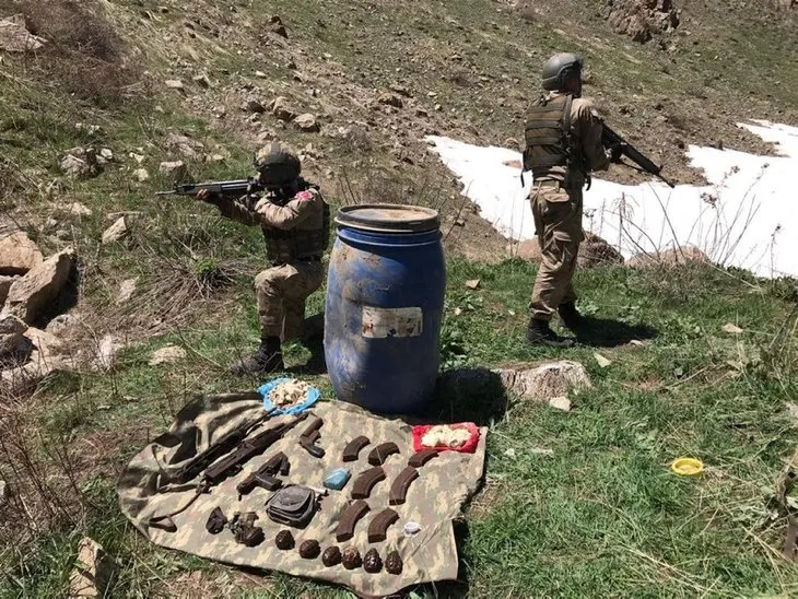Terör örgütü PKK’nın cephaneliği ele geçirildi