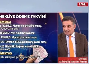 Emekliye ödeme takvimi! Faruk Erdem A Haber’de anlattı: Emeklileri ve memurları sıcak bir yaz bekliyor