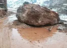 Yağışlar heyelana neden oldu