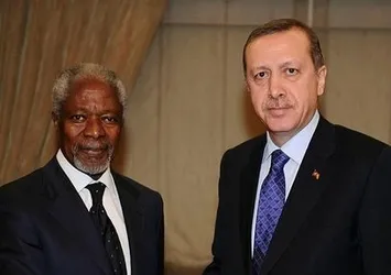 Erdoğan, Arakan için Kofi Annan ile görüştü