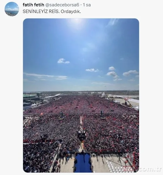 Başkan Recep Tayyip Erdoğan’dan “Teşekkürler İstanbul” mesajı! “Tweet altında paylaşalım…”