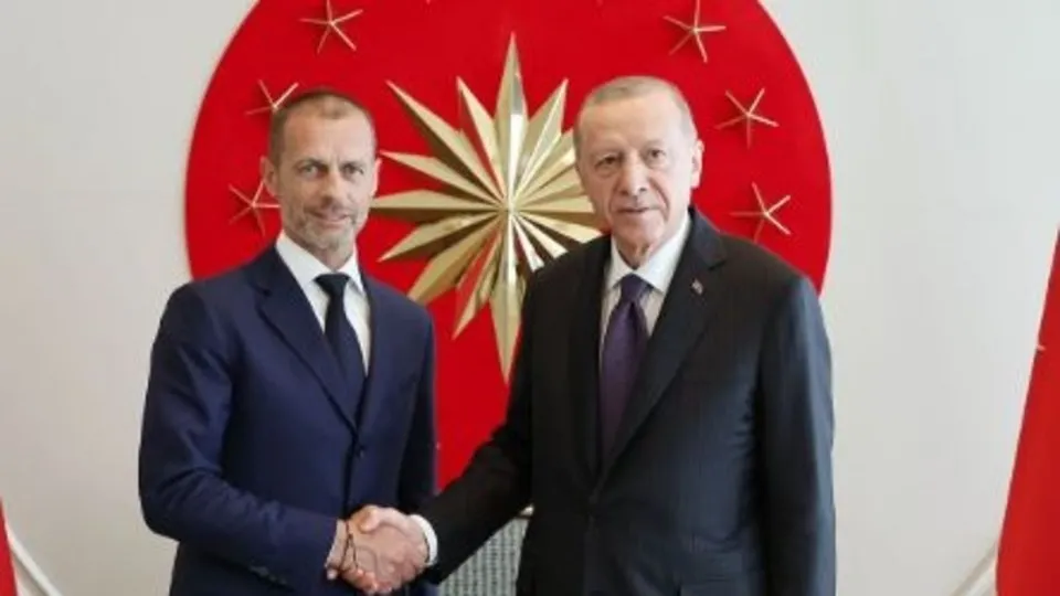 Başkan Erdoğan UEFA Başkanı Ceferin’i kabul etti