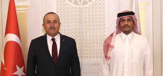 Dışişleri Bakanı Mevlüt Çavuşoğlu Katarlı mevkidaşı Şeyh Al Sani ile görüştü
