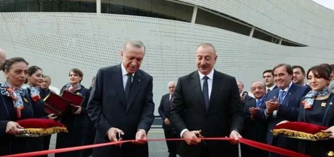 Son dakika: Zengilan Uluslararası Havalimanı bugün hizmete girdi! Açılış Başkan Erdoğan ve İlham Aliyev’den | Törene damga vuran altın makas diyaloğu
