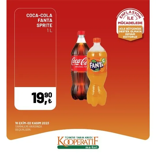 Tarım Kredi Market 30 Ekim indirim kataloğu! Kuru Soğan 5,90 TL, Salatalık 9,75 TL, Limon 10,90 TL, Yerli muz 28,90 TL, Mandalina 12,50 TL satışta…