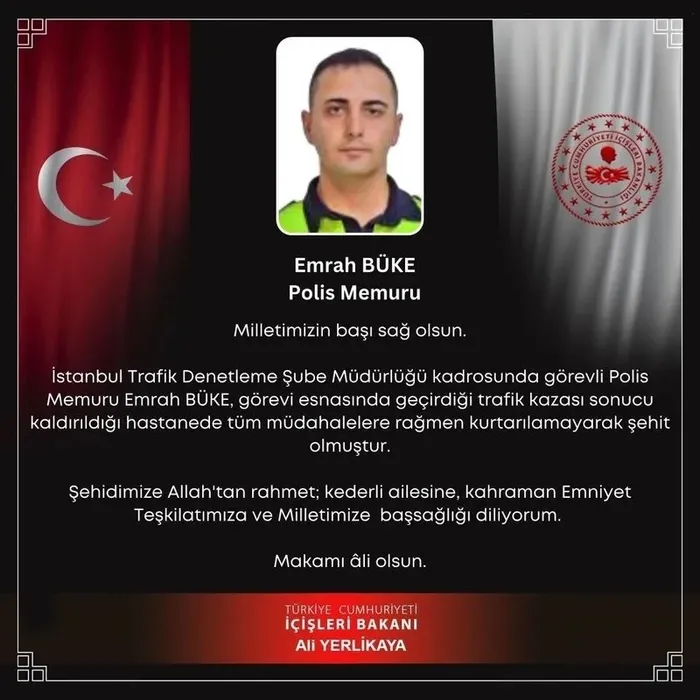 1714075954106.jpeg Ümraniye'de kaza yapan polis memuru şehit oldu! çişleri Bakanı Ali Yerlikaya'dan taziye mesajı: Milletimize başsağlığı diliyorum - 4